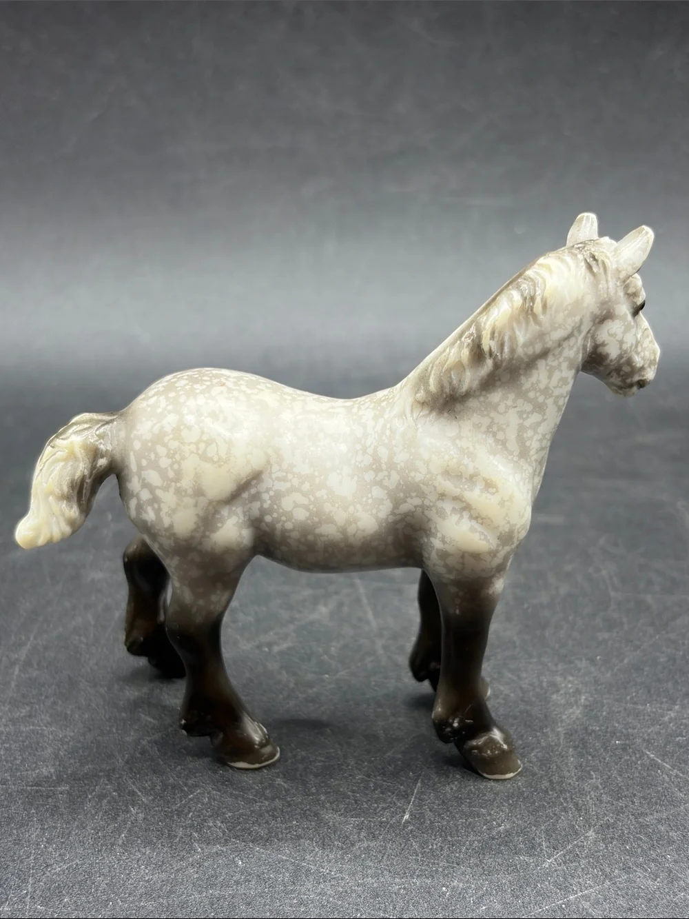 Breyer Stablemate Dapple Gray Draft Horse Stallion Equestrian Figure Western Toy